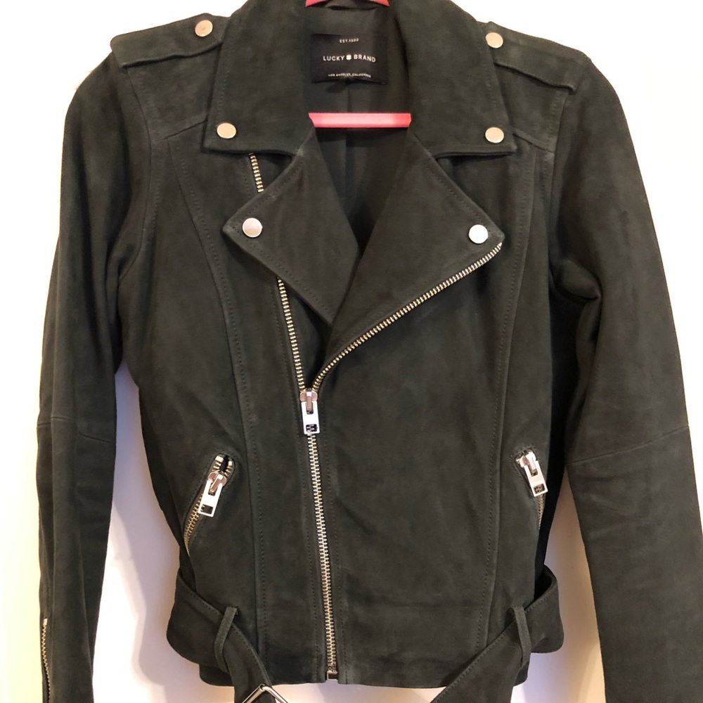 Dark forest Green Suede Lucky Brand Jacket